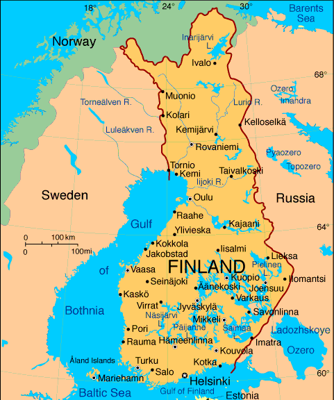 Finland map of Raisio