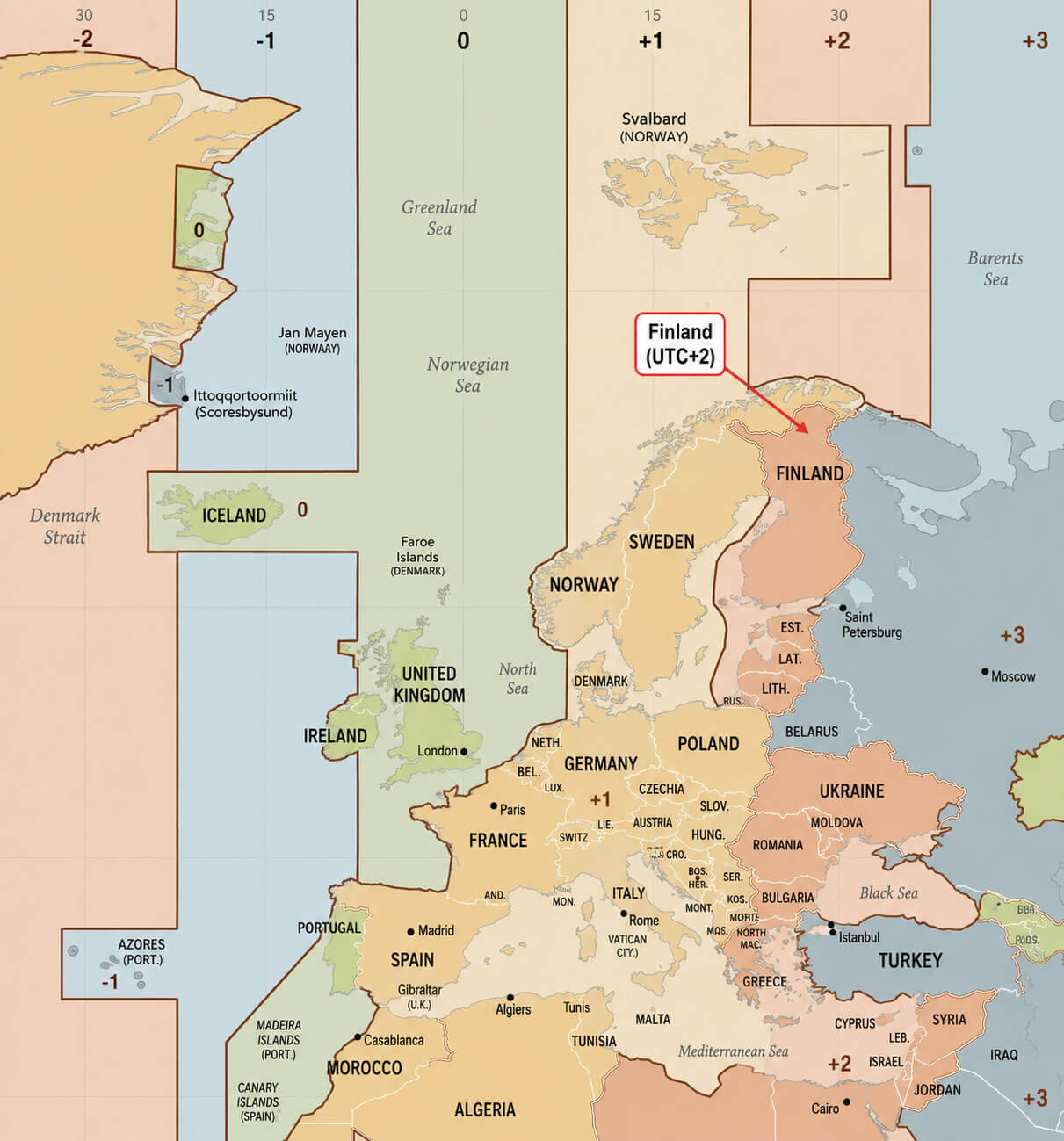 Finland on Europe map