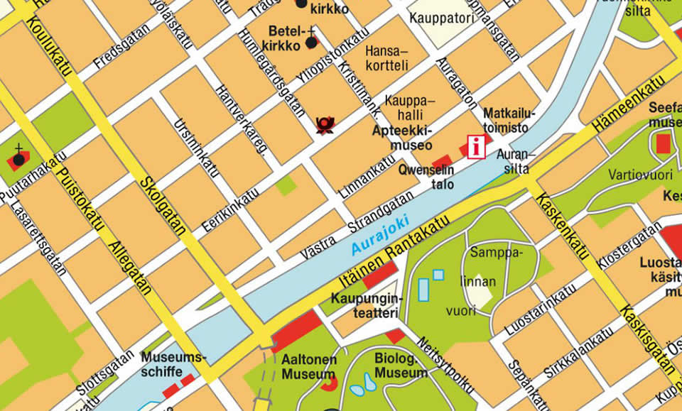 Turku downtown map