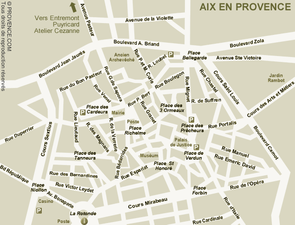 Aix en Provence street map