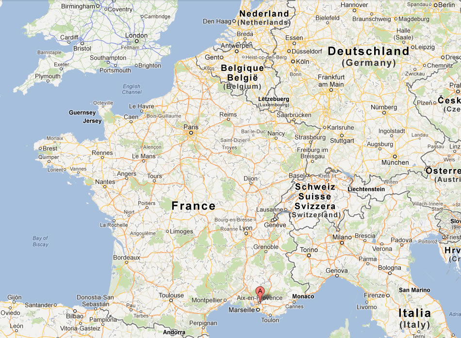 map of Aix en Provence france