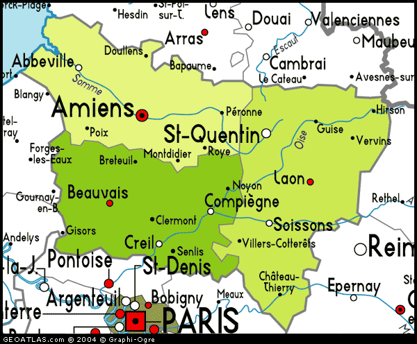 Amiens regions map