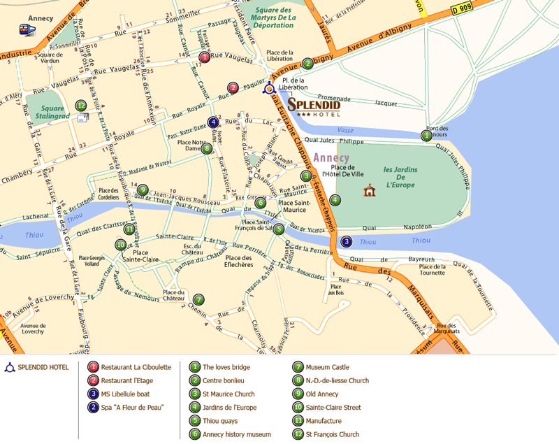 annecy tourist map