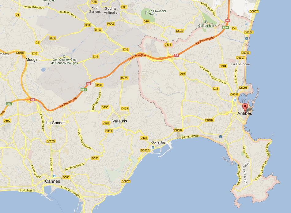 map of Antibes