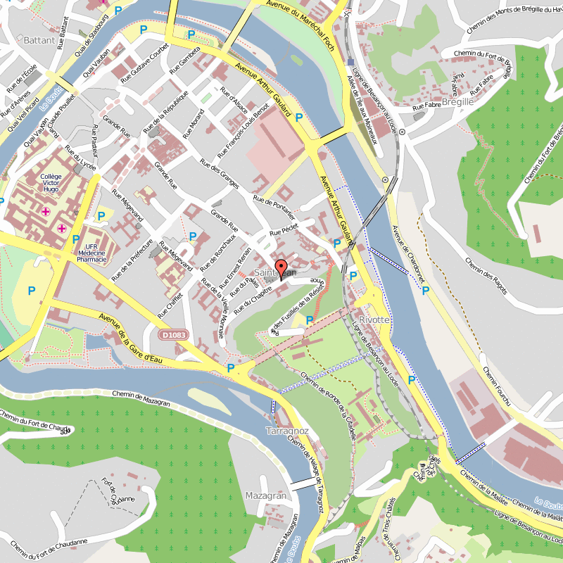 Besancon street map