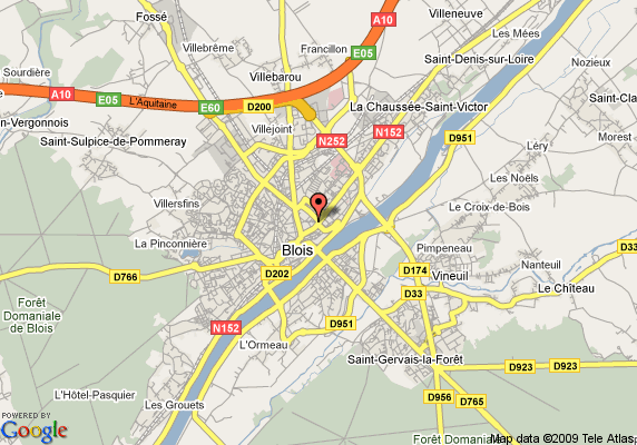Blois hotels map