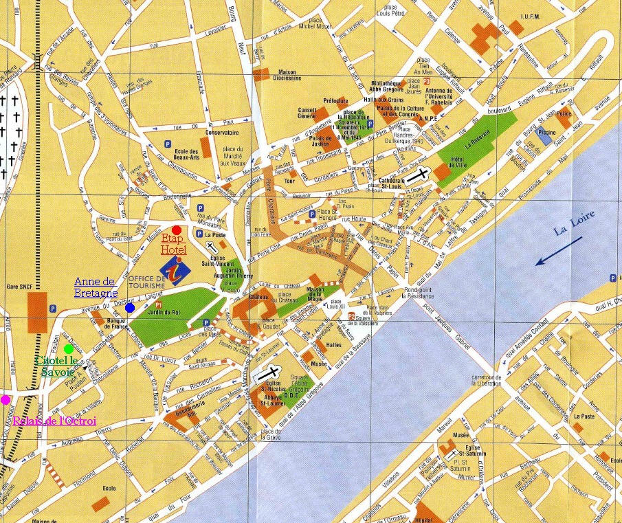 Blois tourist map