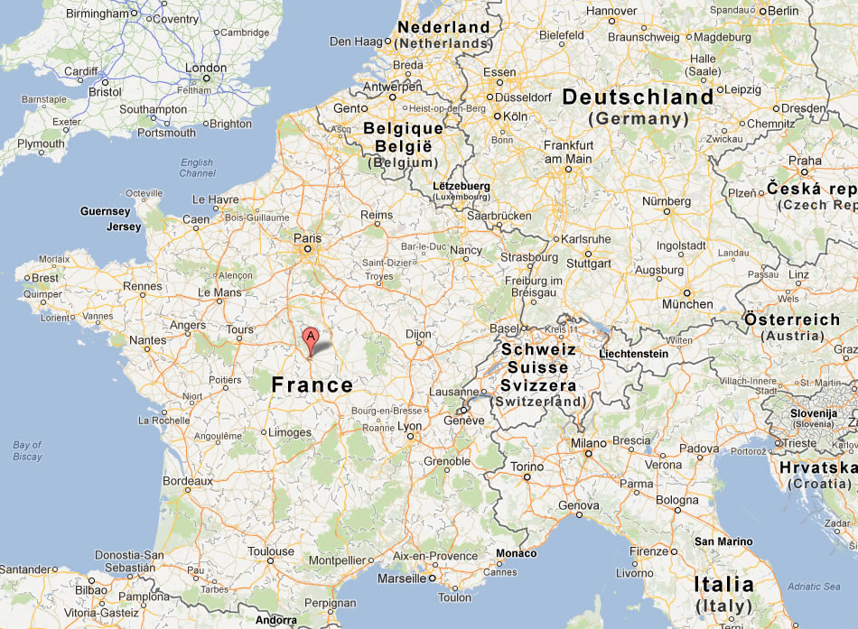 map of Bourges france