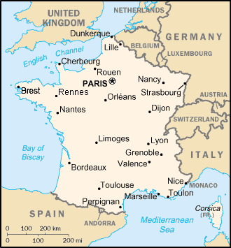 France Brest map