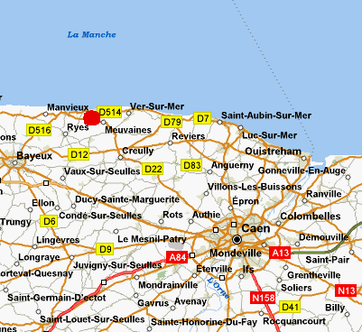 Caen road map