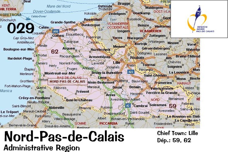 Calais administrative map