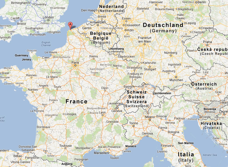 map of Calais france