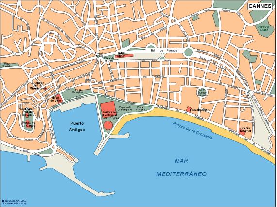 Cannes street map