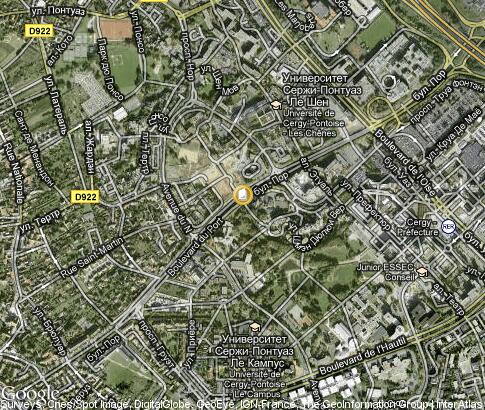 Cergy University Pontoise map