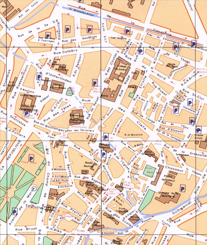 Colmar downtown map