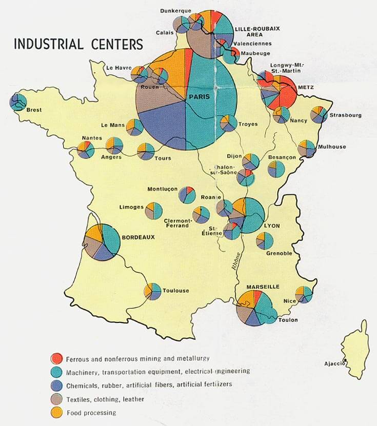 france industry map