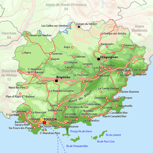 Frejus province map