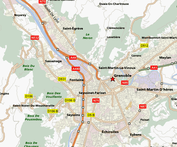 grenoble districts map