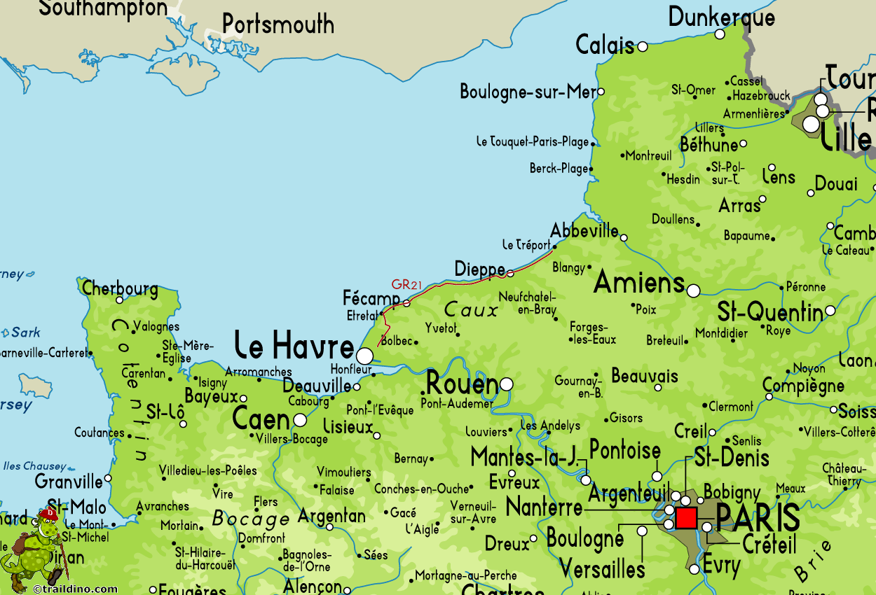 Le Havre regional map