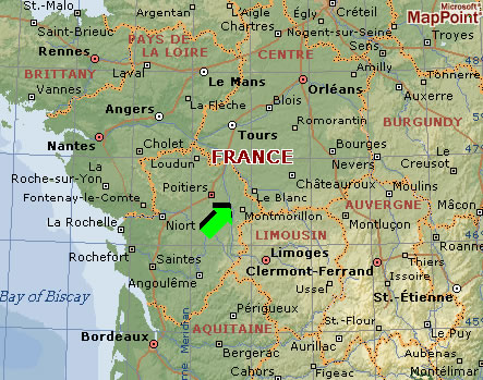 Limoges regional map