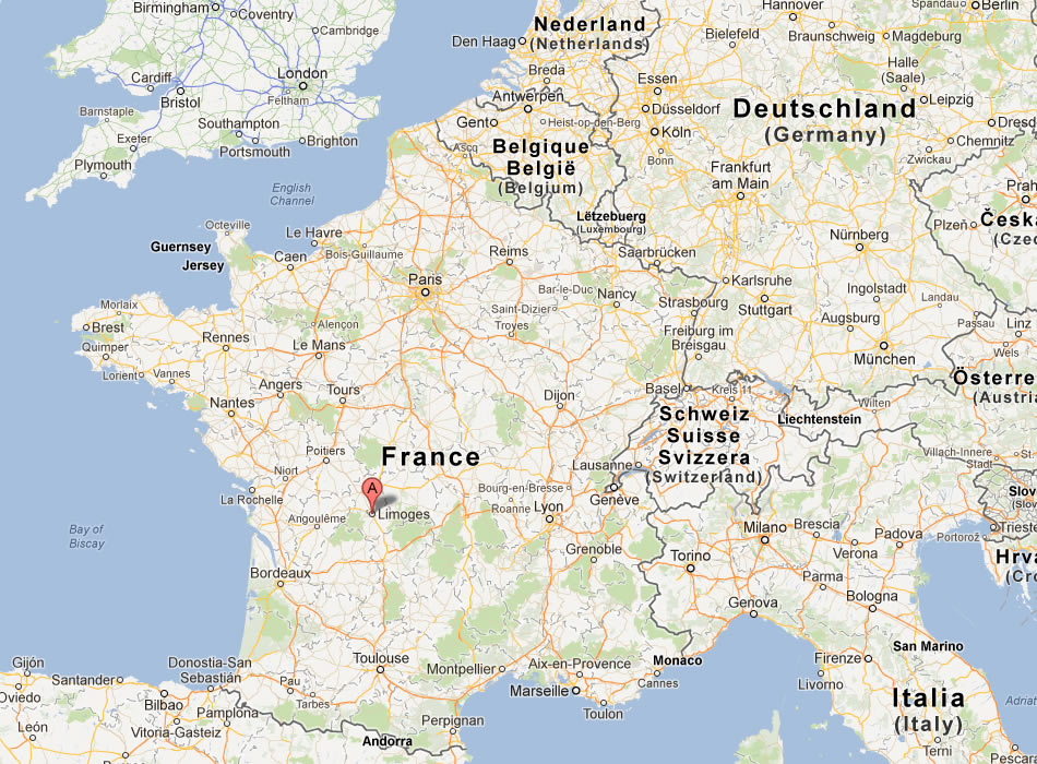 map of Limoges france