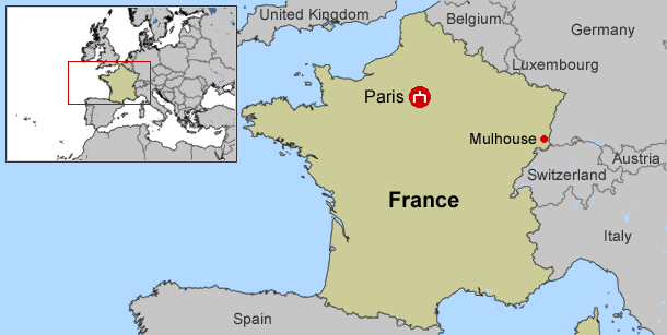 france map Mulhouse