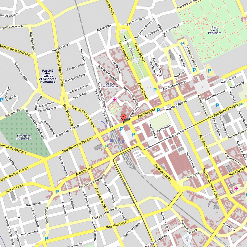 Nancy center map