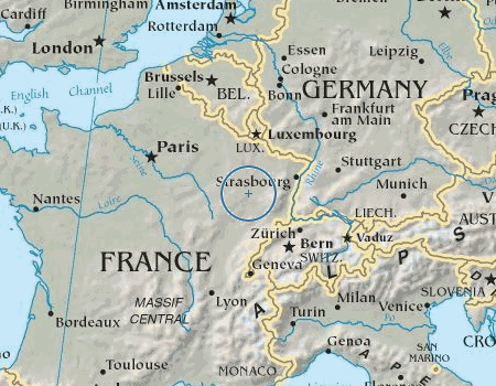 france Nancy map
