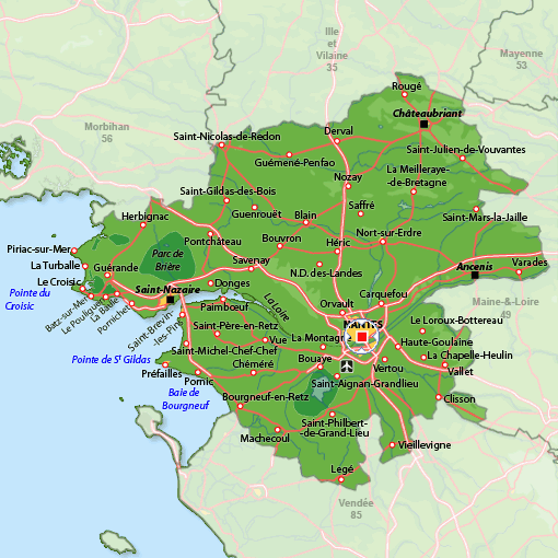 Nantes Map Nantes Map