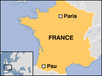france map Pau