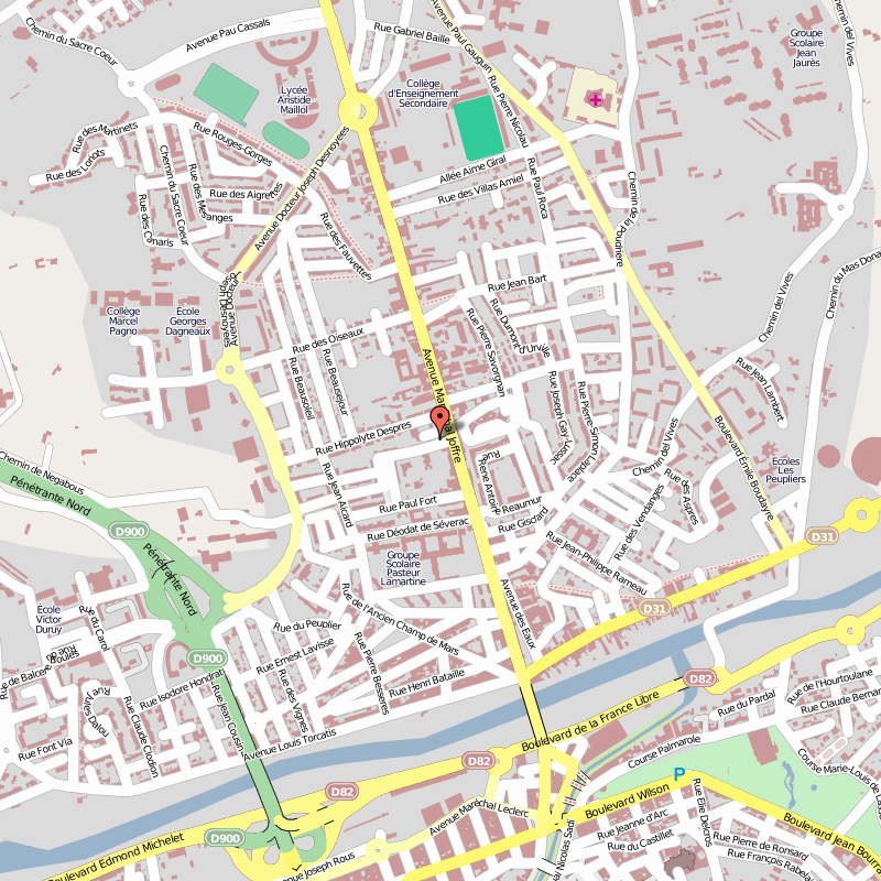 Perpignan street map