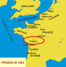 Poitiers france map