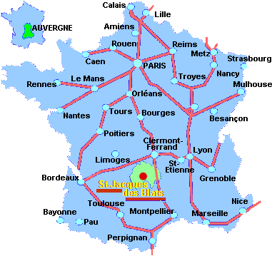 Saint Etienne france map