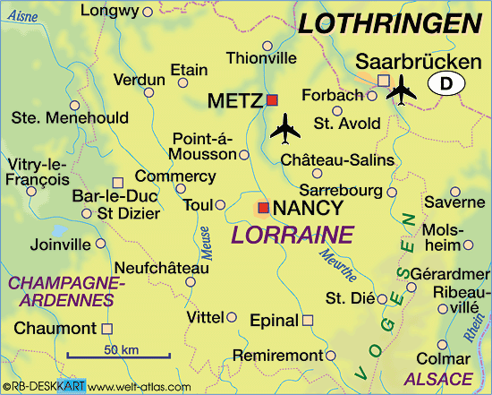 Thionville regions map