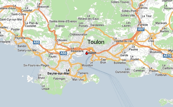 Toulon regions map