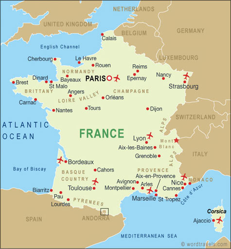 france Tours map