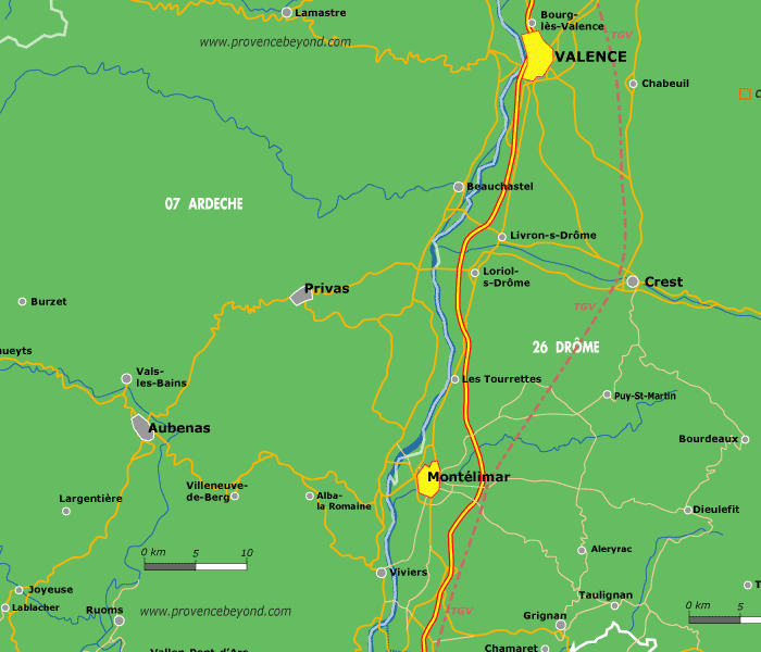Valence regional map