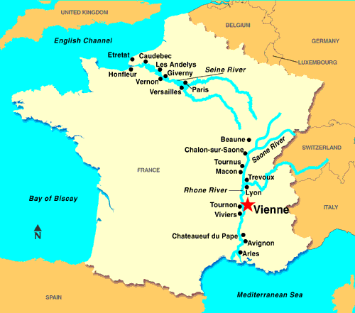france map Vienne