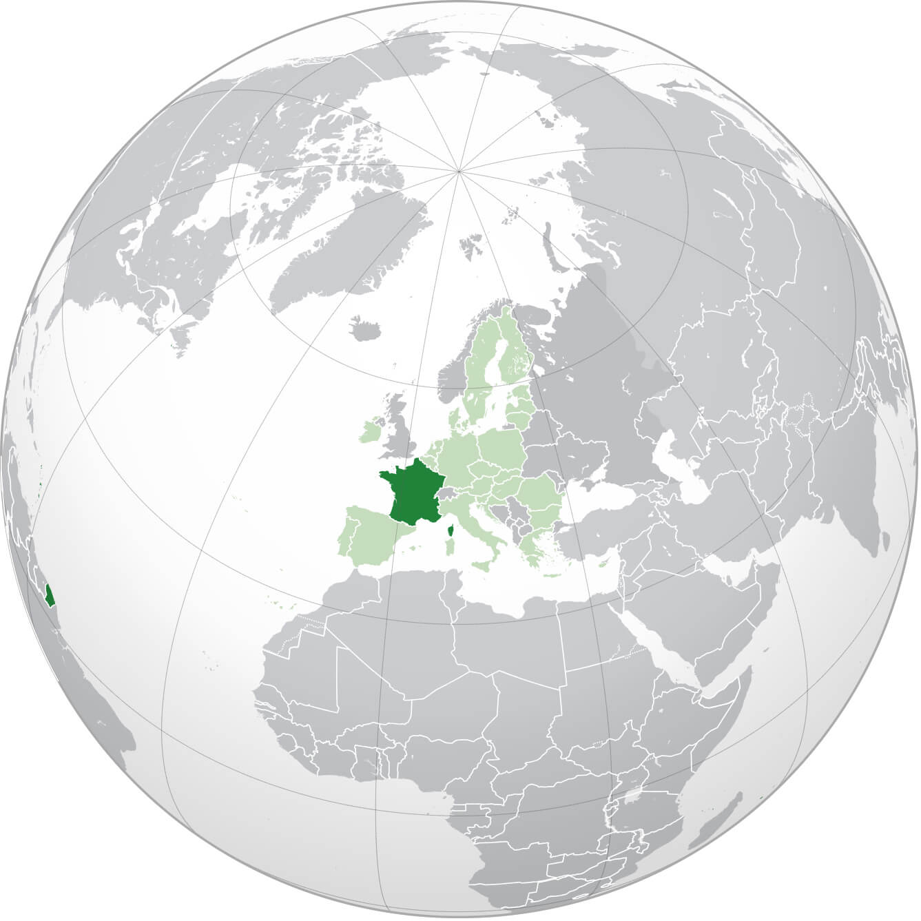 Where is France on the World map