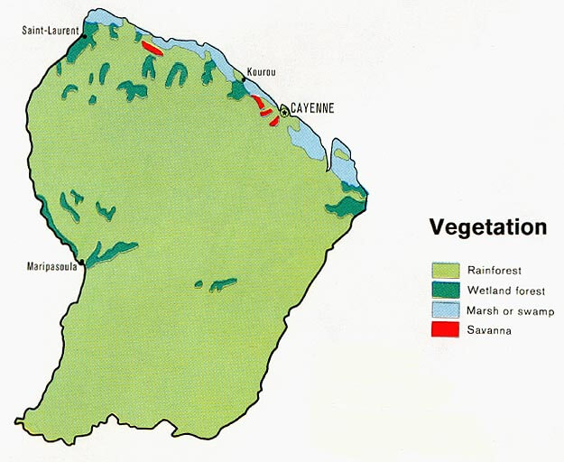 French Guiana Vegetation Map 1972