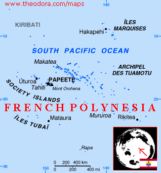 french polynesia map south pacific