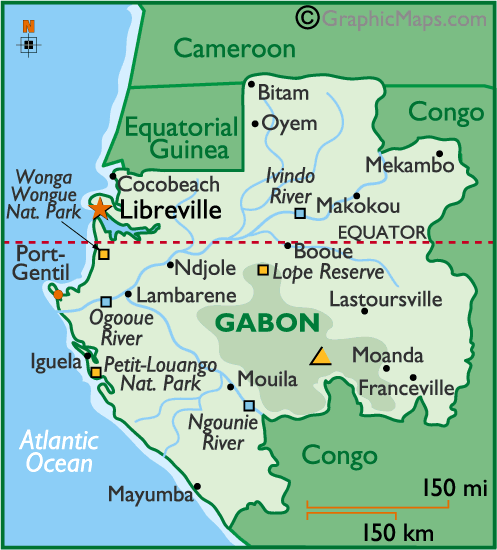 gabon maps
