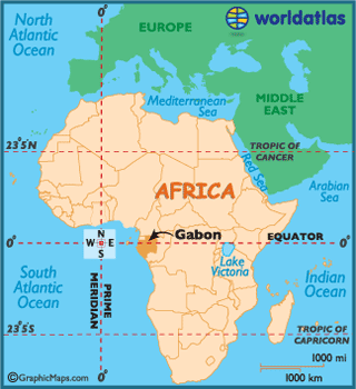 gabon map africa