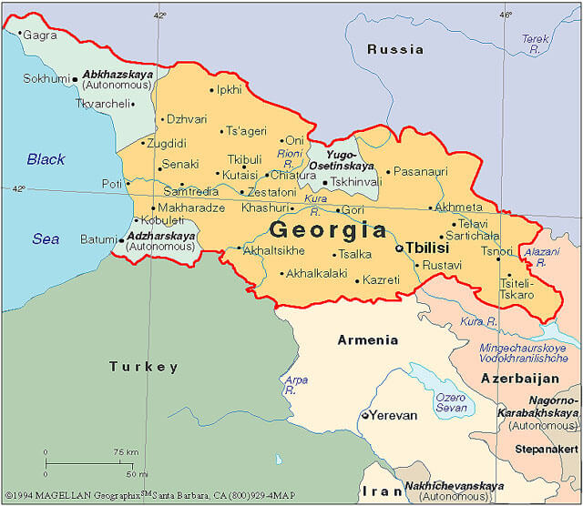 georgia regions map