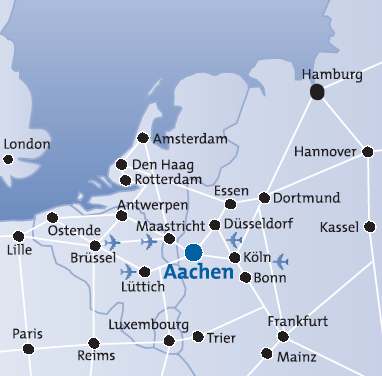 Aachen regional map