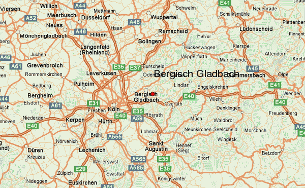 Bergisch Gladbach regions map