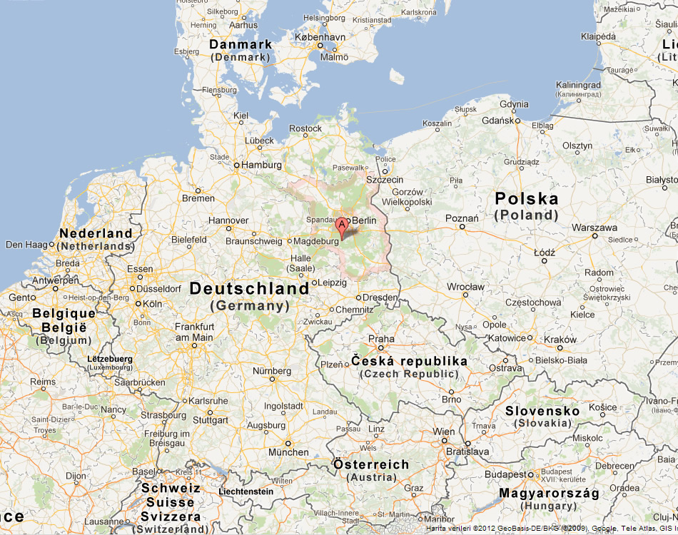 map of Brandenburg germany
