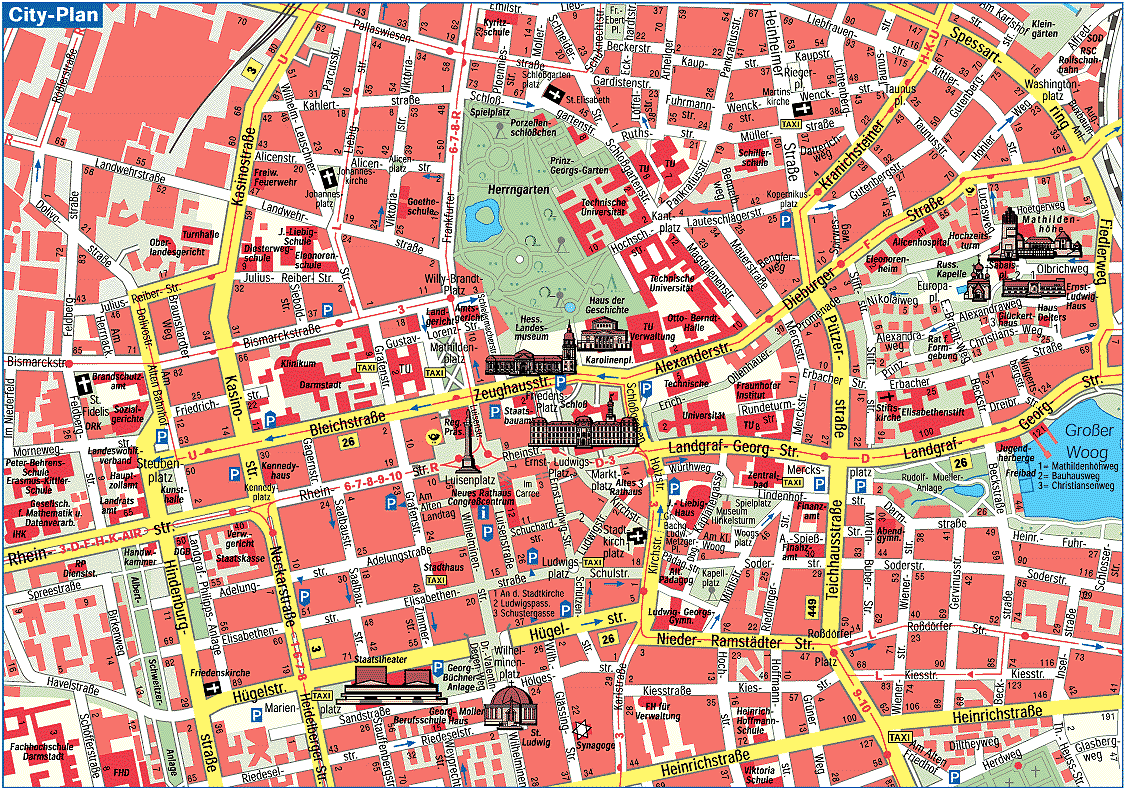 Darmstadt City Map