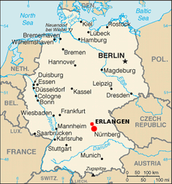 germany Erlangen map