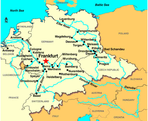 Map Of Frankfurt Germany And Surrounding Area Frankfurt Map Map Of Frankfurt Germany And Surrounding Area Frankfurt Map